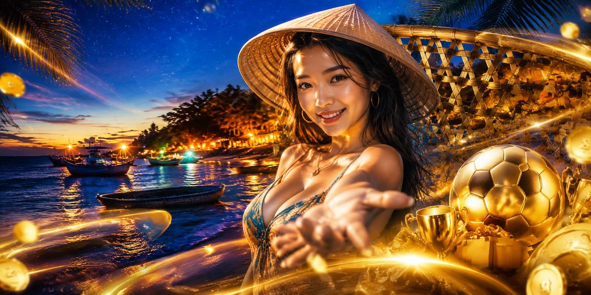 Giao diện trò chơi casino trực tuyến hiện đại tại Việt Nam về đêm
